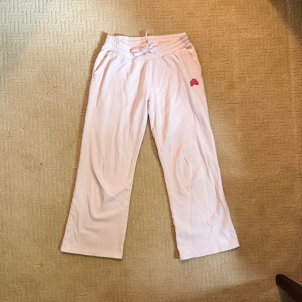 Embroidered Pink Sweatpants